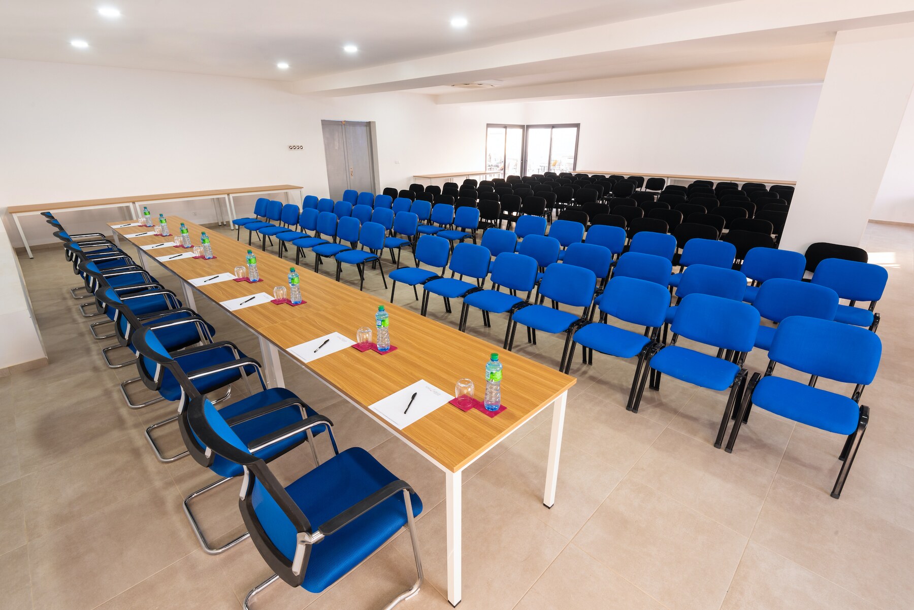 Conference room arranged as an auditorium